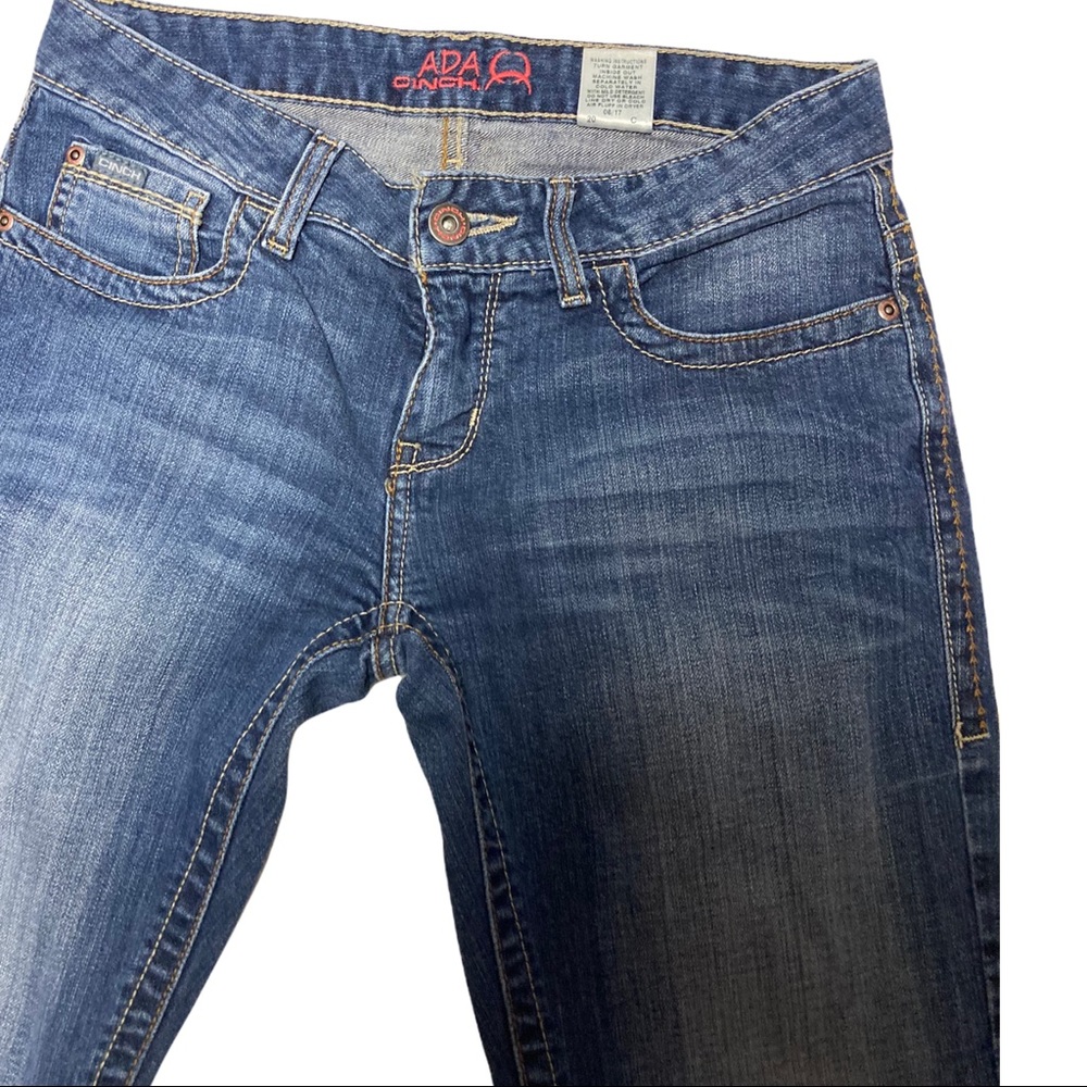 Ada Cinch Relaxed Bootcut Embroidered Jeans 27